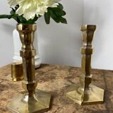 Pair of brass candlesticks