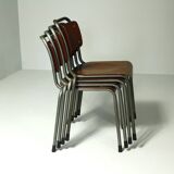 Model 106 Chairs by W. H. Gispen for Delft, 1950s, Set of 4