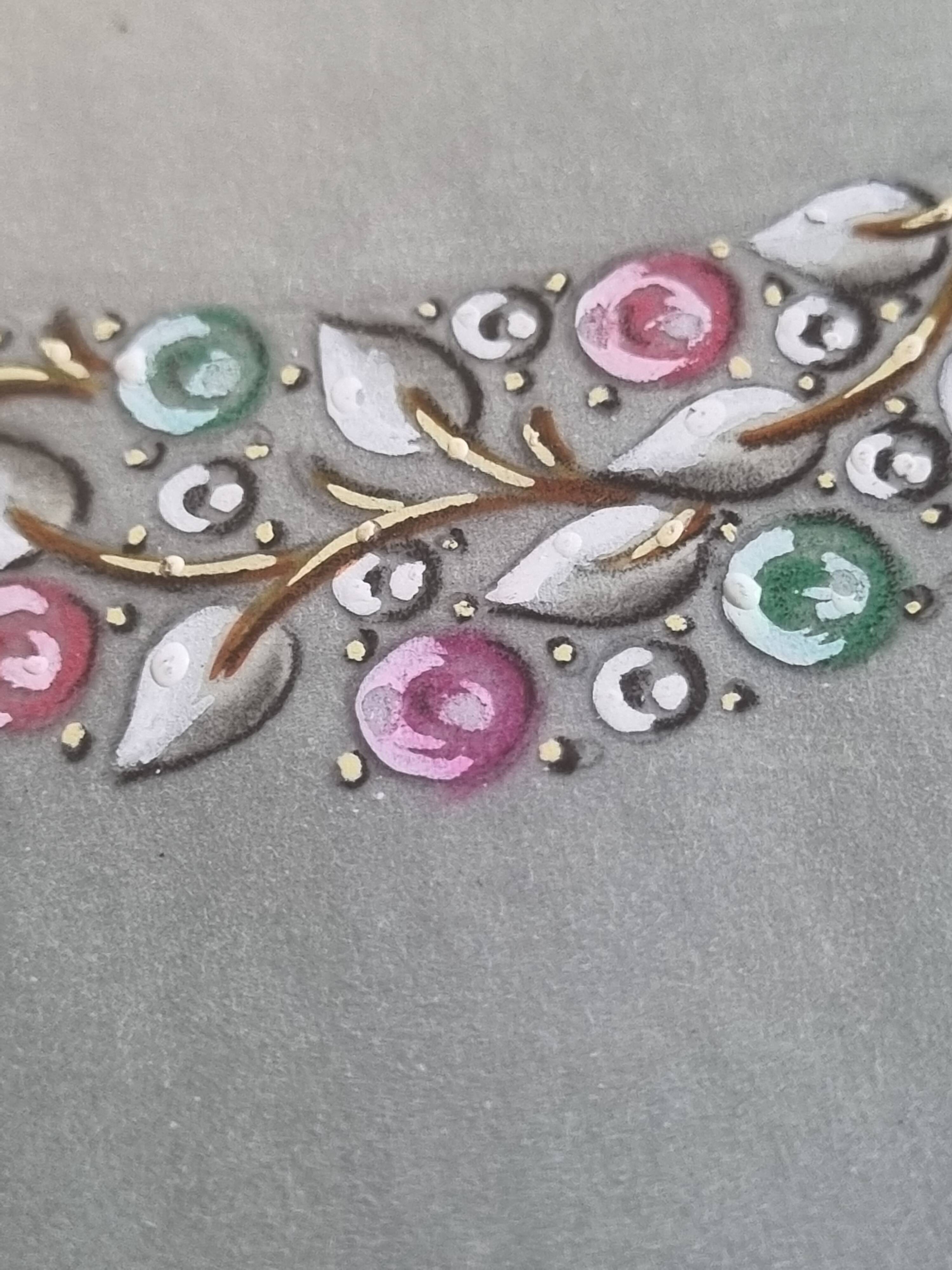 Original gouache from the 1930s, prototype of a unique jewel, New York jeweler, 24 x 28 cm