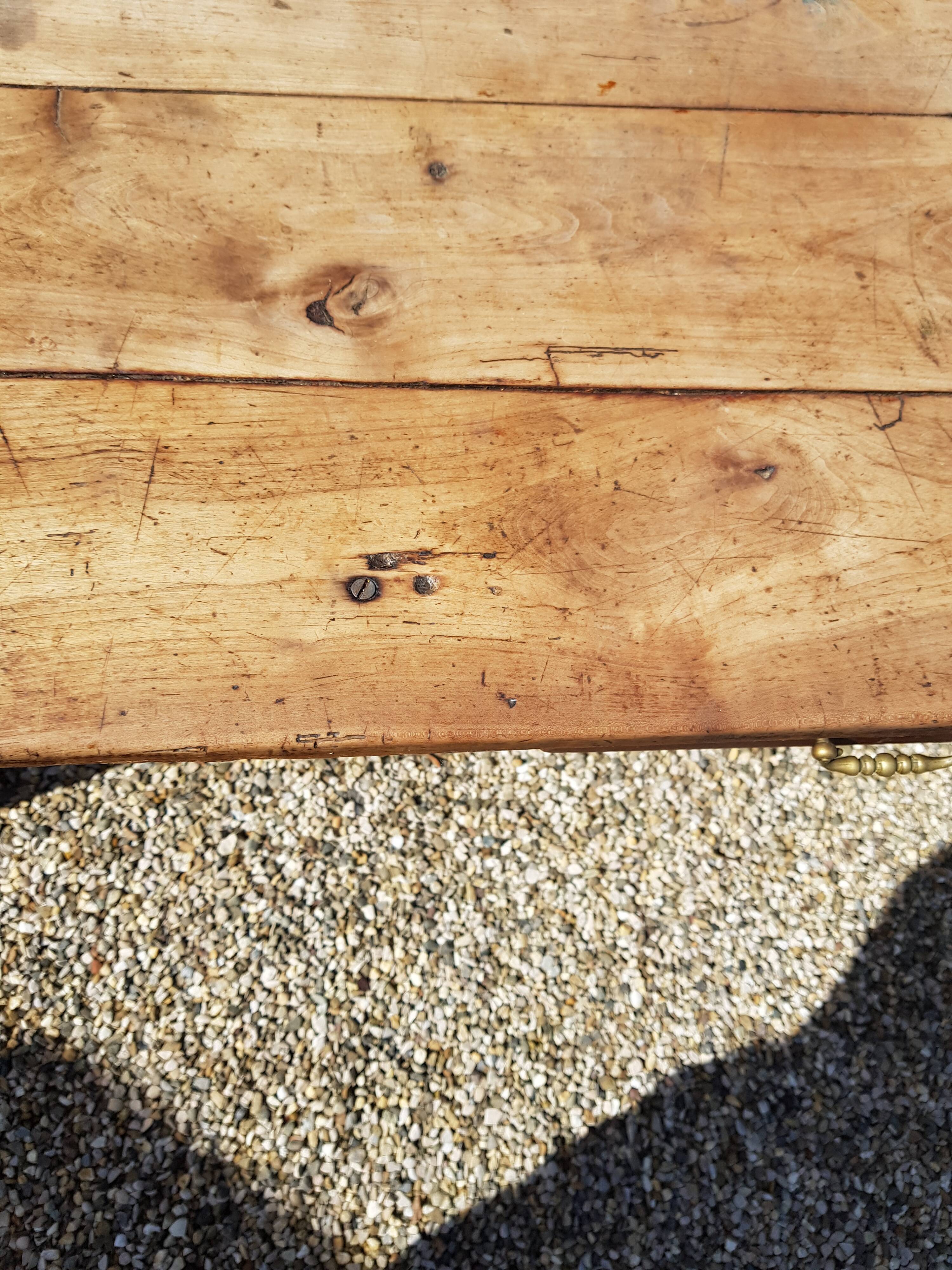 Old cherry farm table