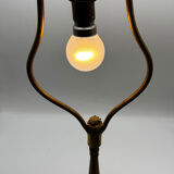 Antique lamp known as a lyre in bronze and marble from the late 19th century.