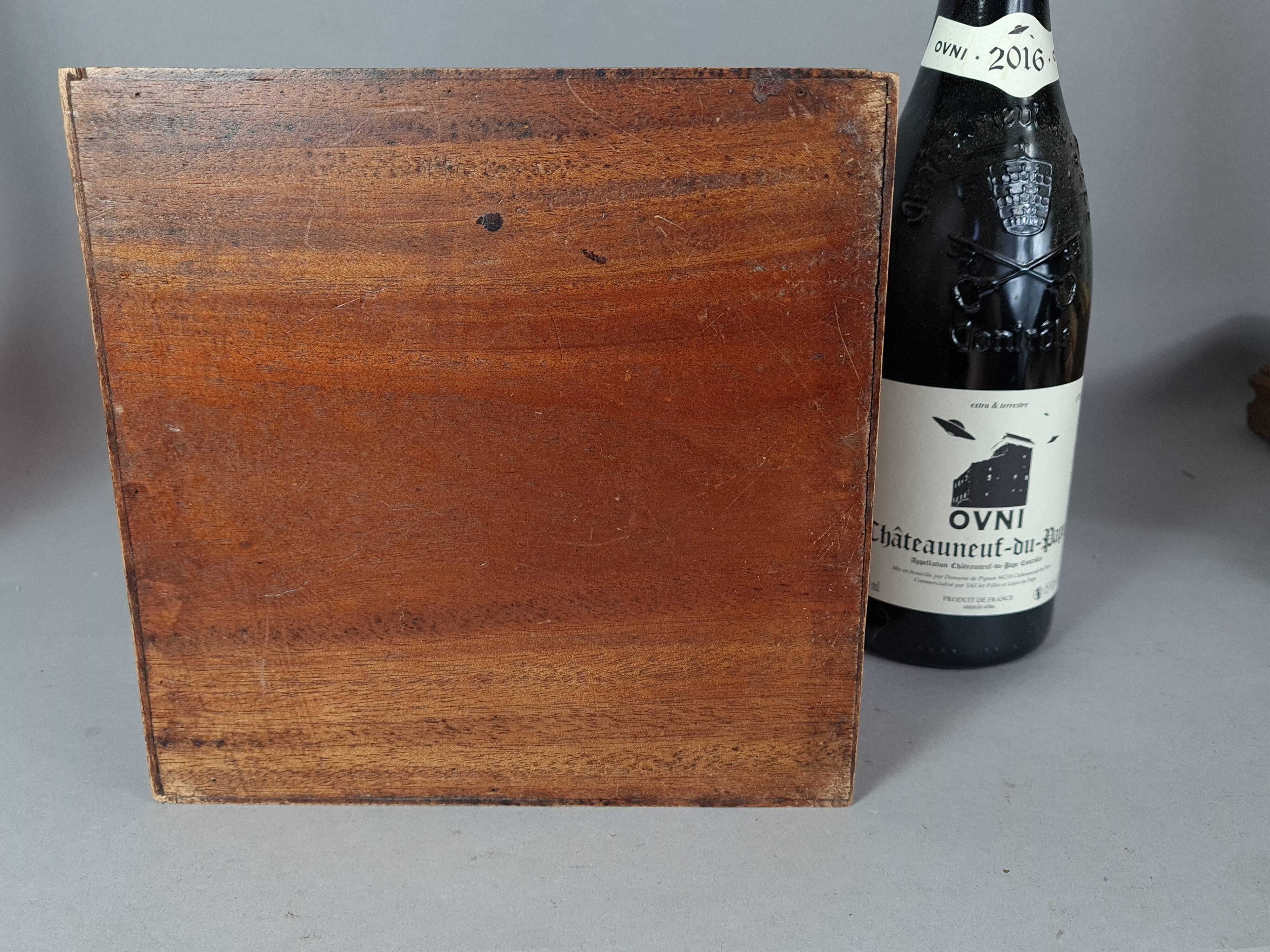 Walnut bottle holder