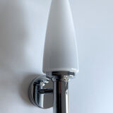 3 vintage chrome and Murano glass wall lamps, 70s