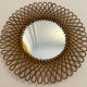 Vintage wicker art rattan mirror