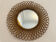 Vintage wicker art rattan mirror