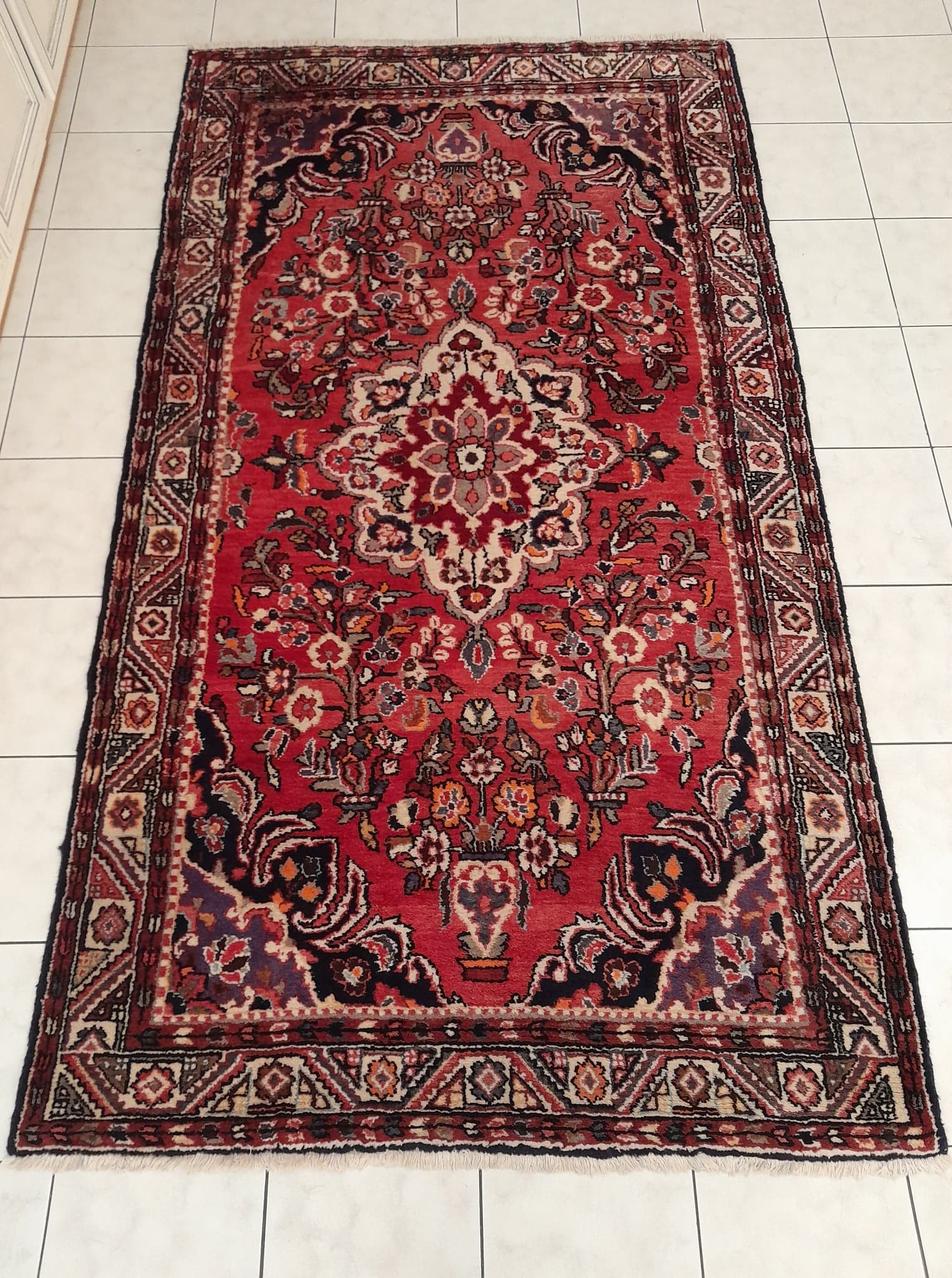 Handmade tabriz persian carpet 265x153cm