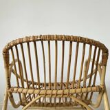 Rattan shell armchair