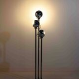 Chrome floor lamp with adjustable metal ball-shaped lights, Italy 1970s