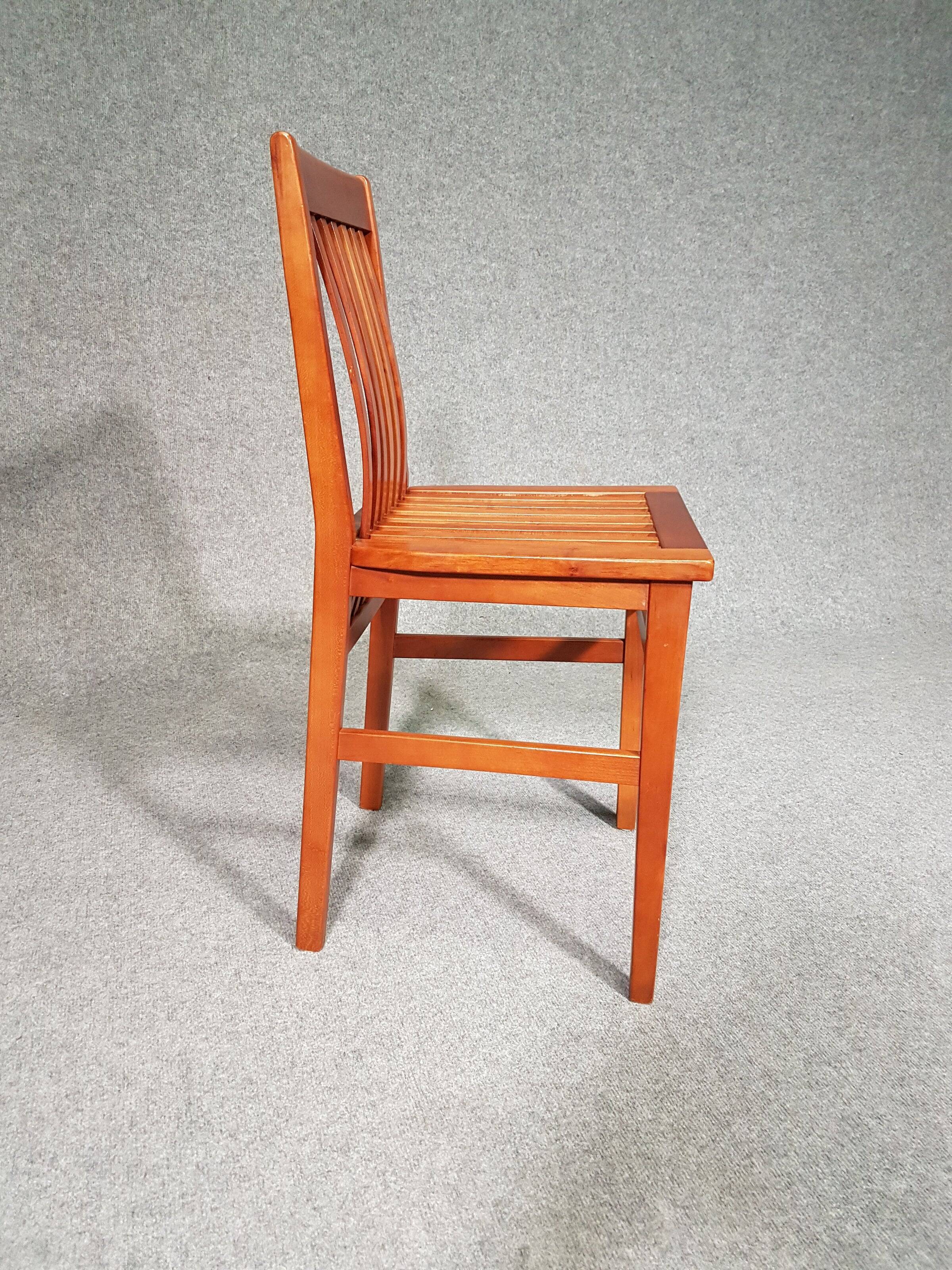 4 x beautiful Milano chairs cherry wood by Aldo Rossi for Molteni, 1980s