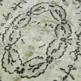 Handmade Distressed Oriental 1980s 184 cm x 283 cm Grey Rug