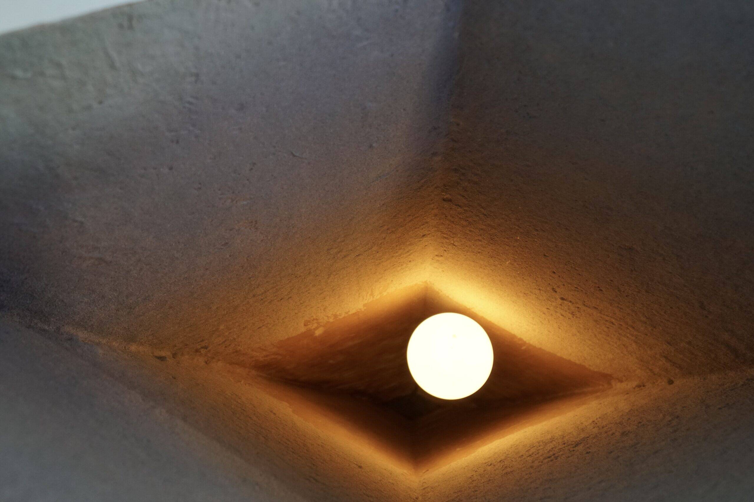 Postmodern fiberglass floor lamp