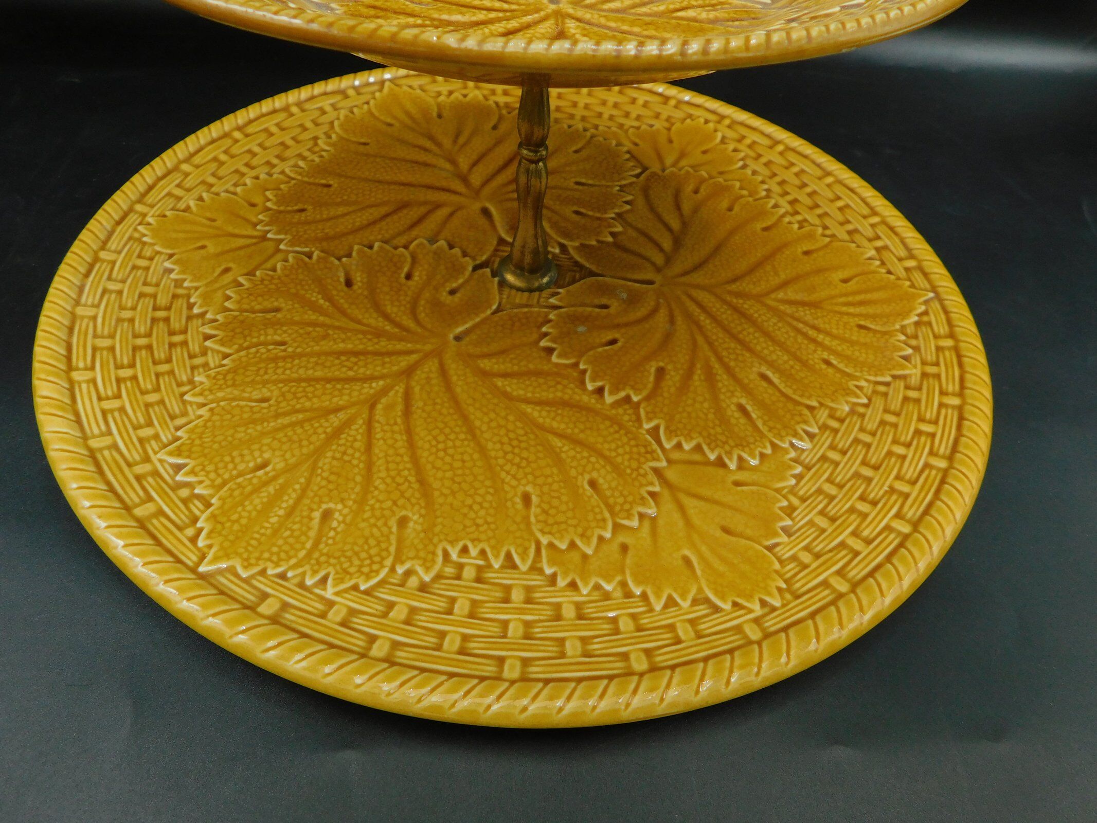 Gien ceramic servant with autumn decoration - 2 floors