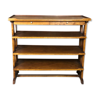 Service / storage furniture in solid walnut style Louis Philippe