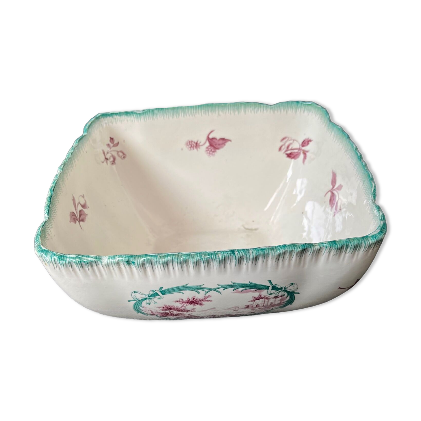 Saladier - service penthièvre en terre de fer de chez wedgwood