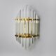 Venini wall lamp, murano triedri glass, italy, 1970