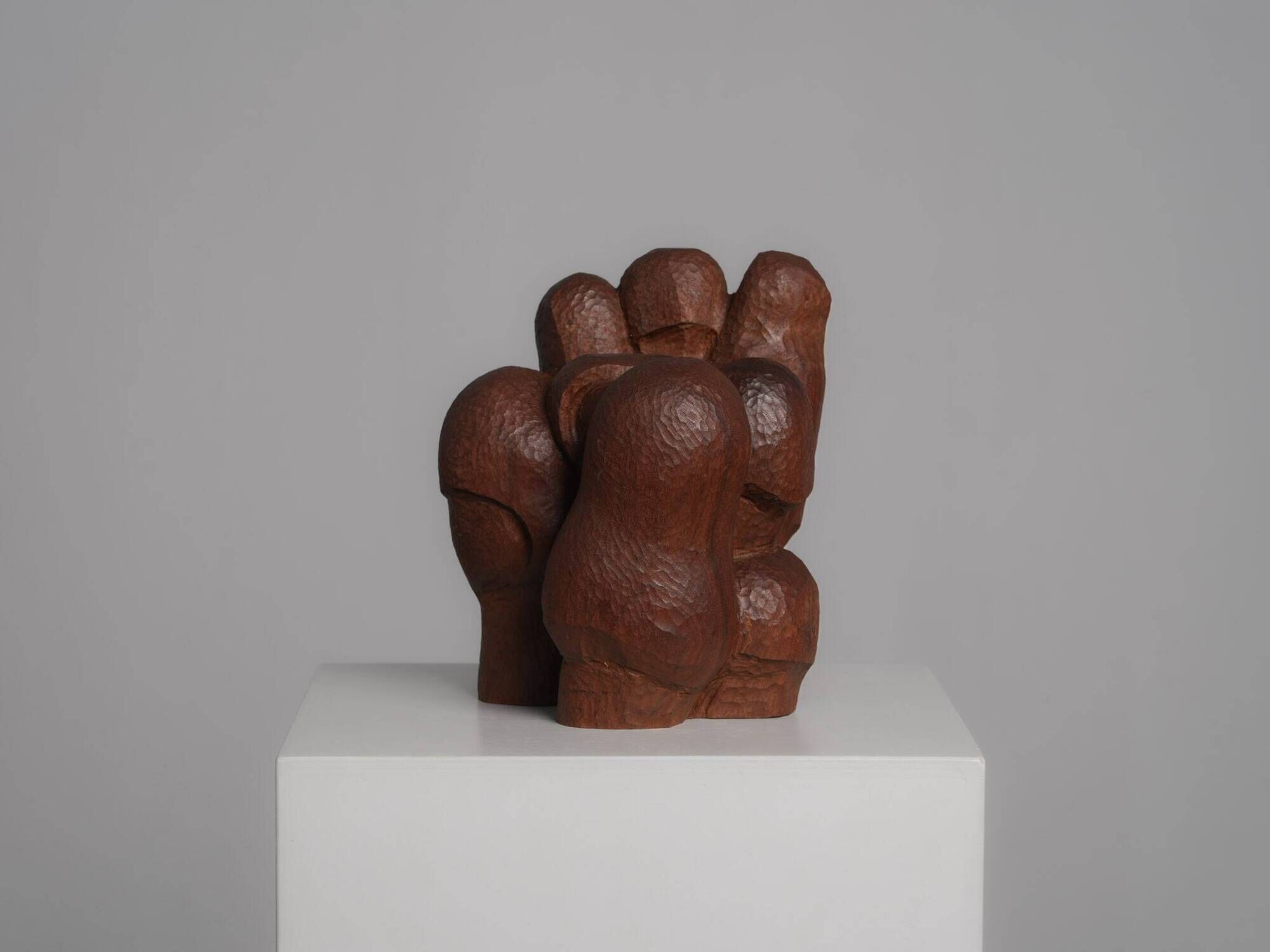 Abstract carved wood sculpture, Netherlands, 1980s