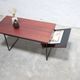 Modernist coffee table in wood and metal