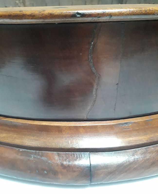 Bed sky, canopy in solid walnut XIX°