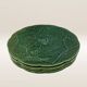 Set of 5 dessert plates in barbotine, vine leaf model Gien