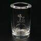 Orrefors engraved crystal bud vase, Sweden, 1950s-1960s