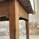Table de ferme chêne 1950 pieds fuseaux