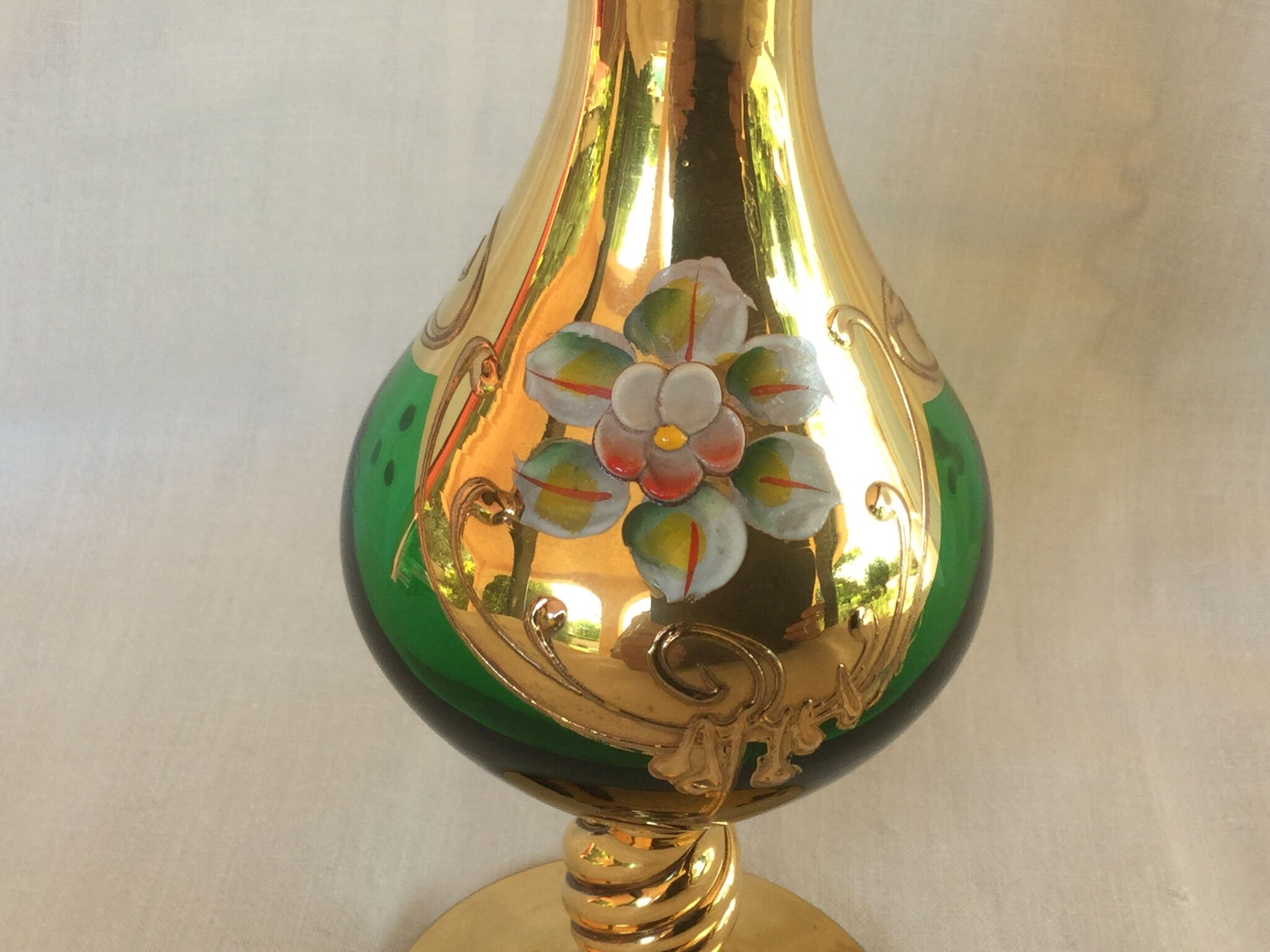 Murano 1960 golden vase with fine gold