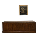 Very large old oak trading counter, XXL format