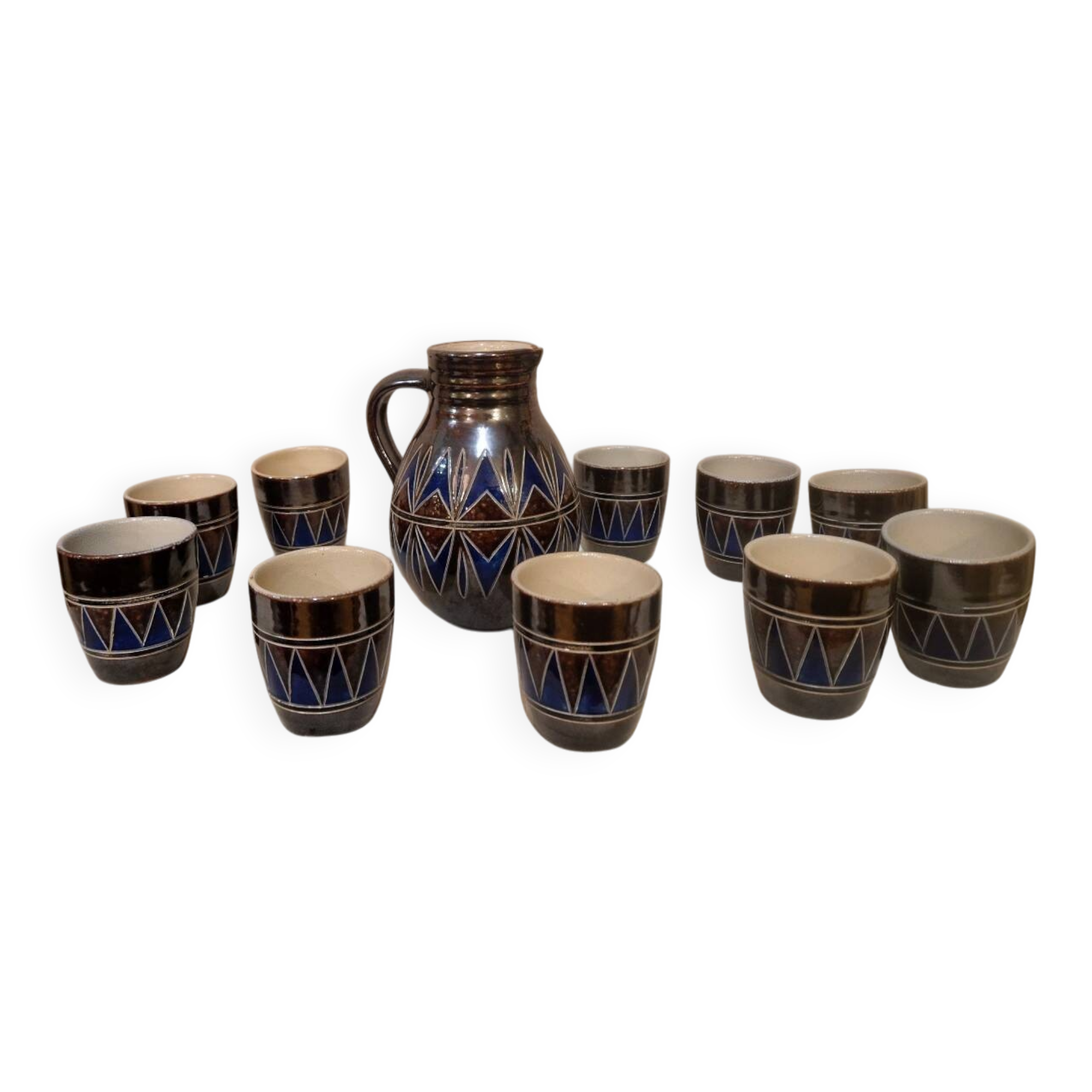 Ceramic cider/beer service - Art Deco - Zoller