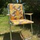 Folding camping chair, 70s garden armchair
