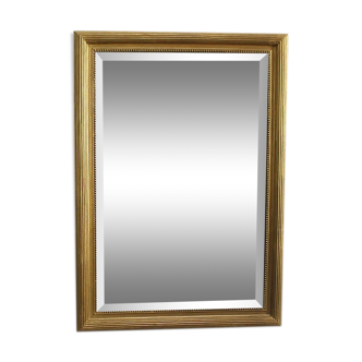Miroir rectangulaire en bois doré – début XXe