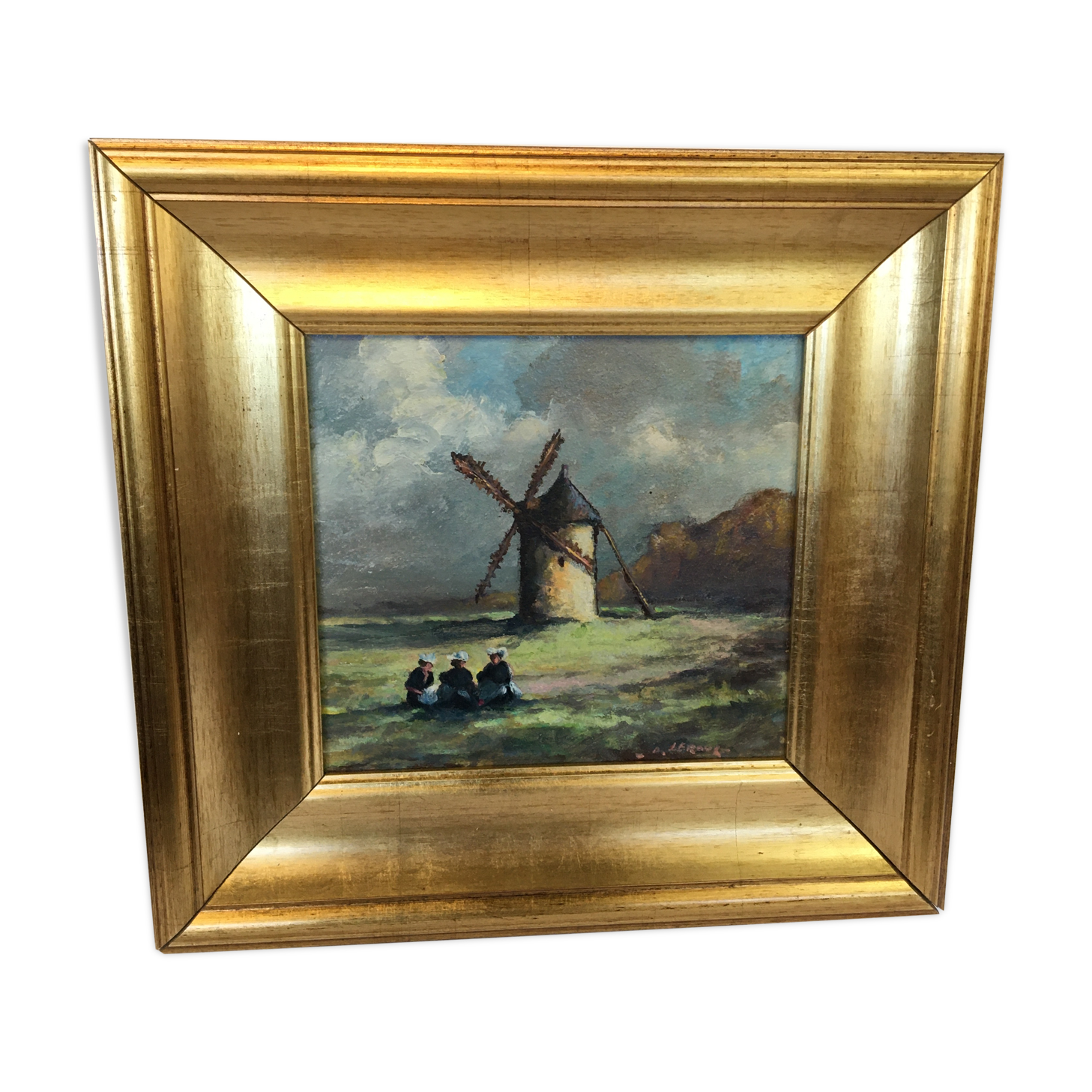 Landscape painting of Brittany by A.Leroux