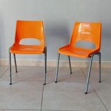Pair of 70s kindergarten chairs