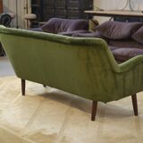 Green velvet canapé 1960s