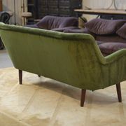 Green velvet canapé 1960s