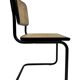 Chaise design Cesca modèle B32 en noir - structure noire