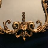 Old bronze mirror signed