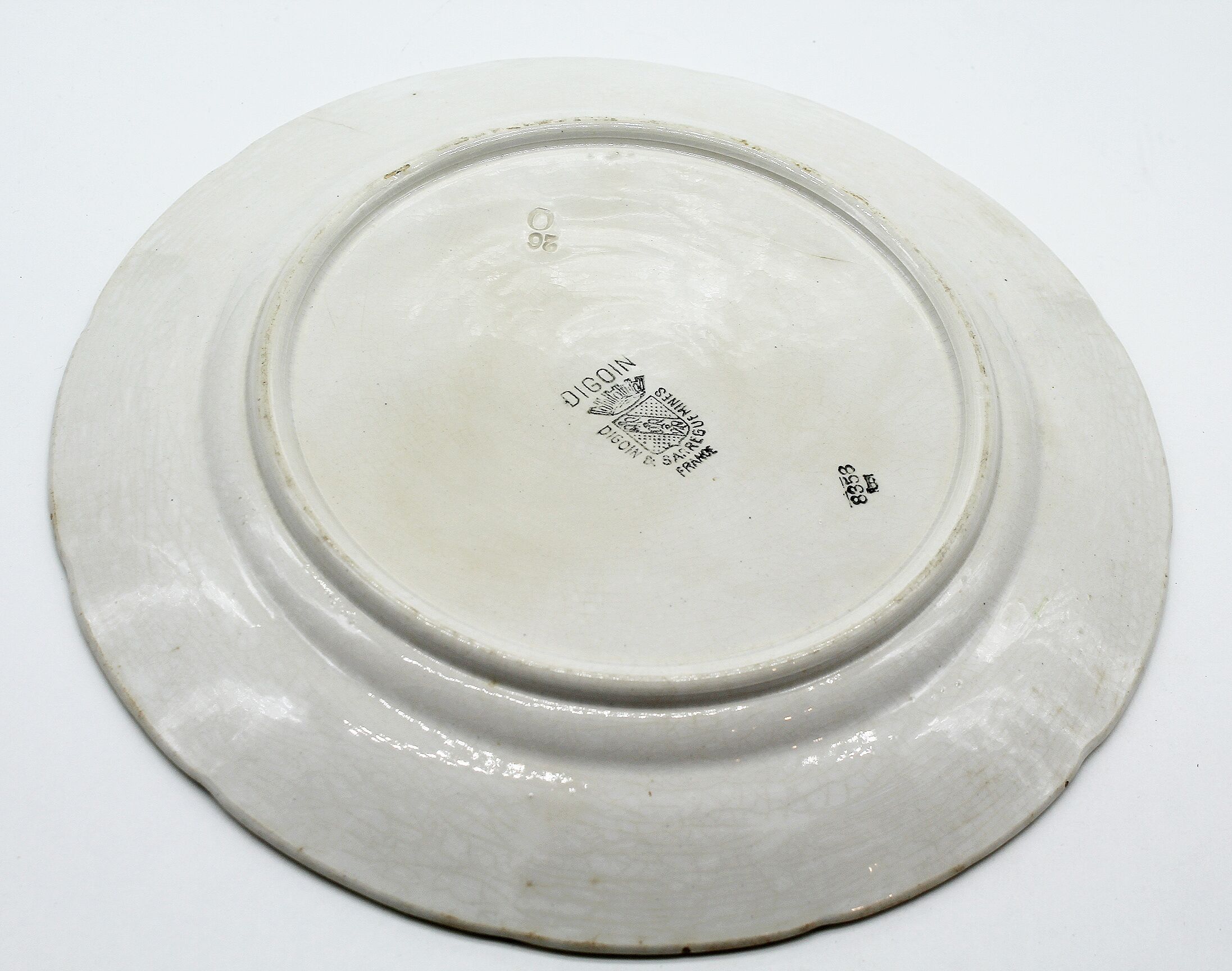 Lot of 2 plates digoin vintage fruit