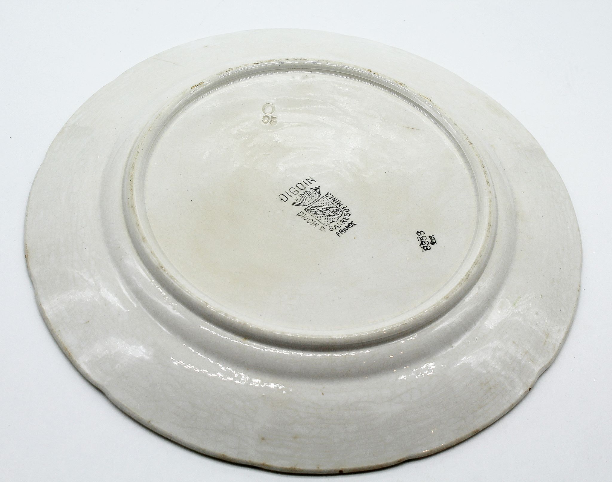 Lot of 2 plates digoin vintage fruit