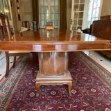 Enfilade and table ebenesterie walnut, mother-of-pearl and lemon tree