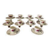 Antique coffee service in Sarreguemines earthenware.