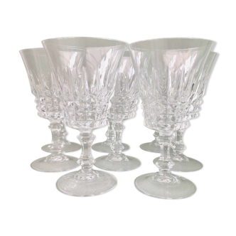 8 cut crystal wine glasses