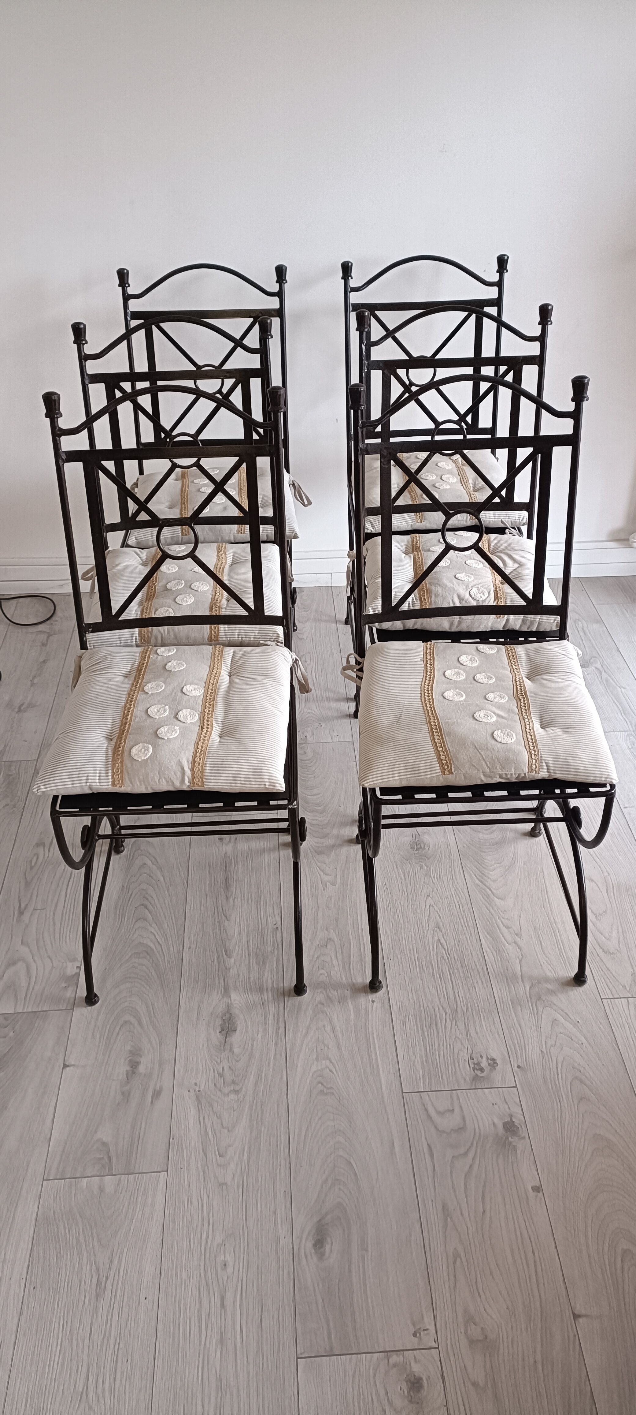 Contemporary wrought iron chairs