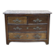Regency commode in amaranth with an 18th-century marble top.