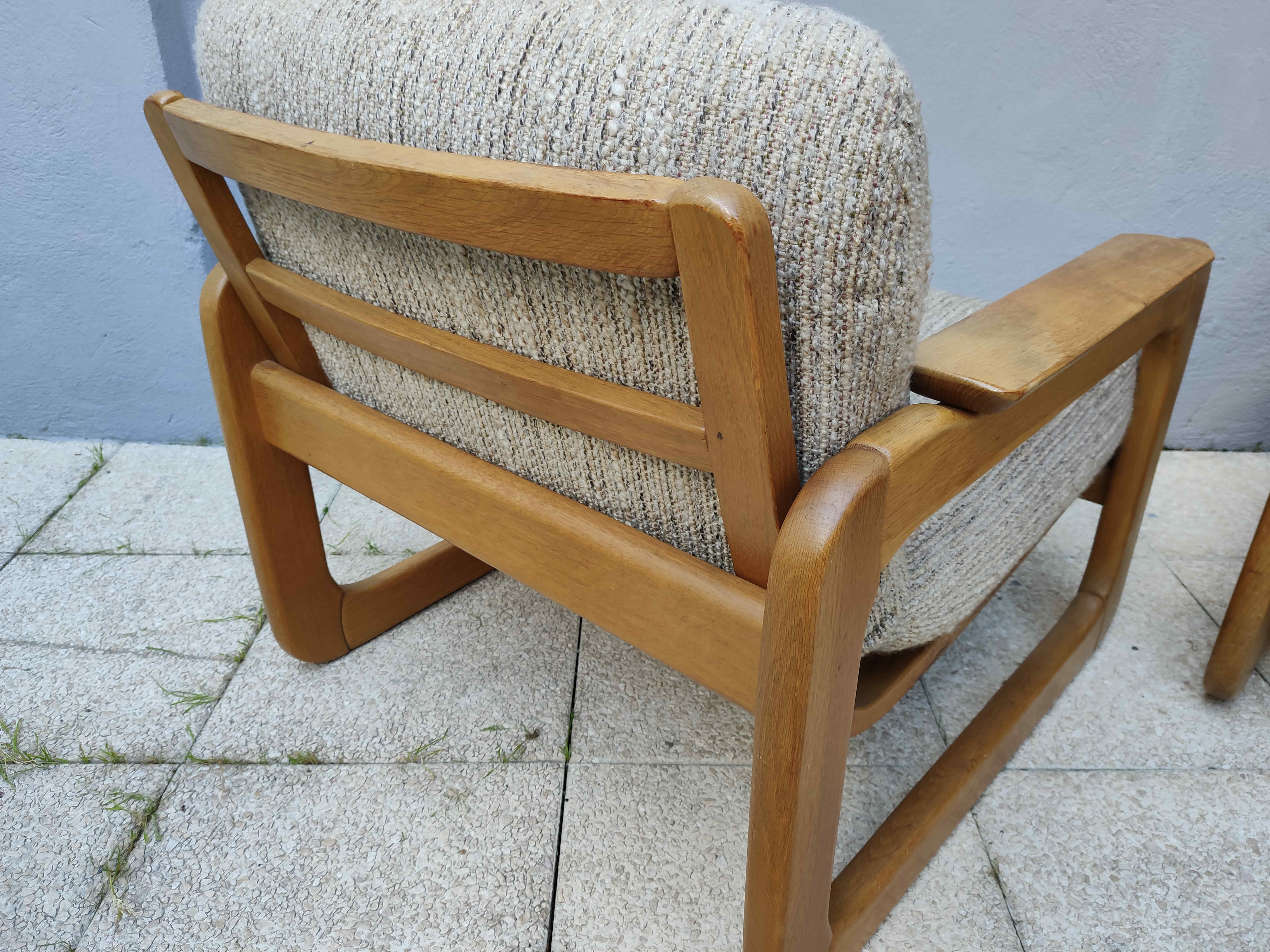 pair of armchairs Scandinavian style sled years 60/70