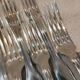 12 silver plated table forks by Christofle Vendome