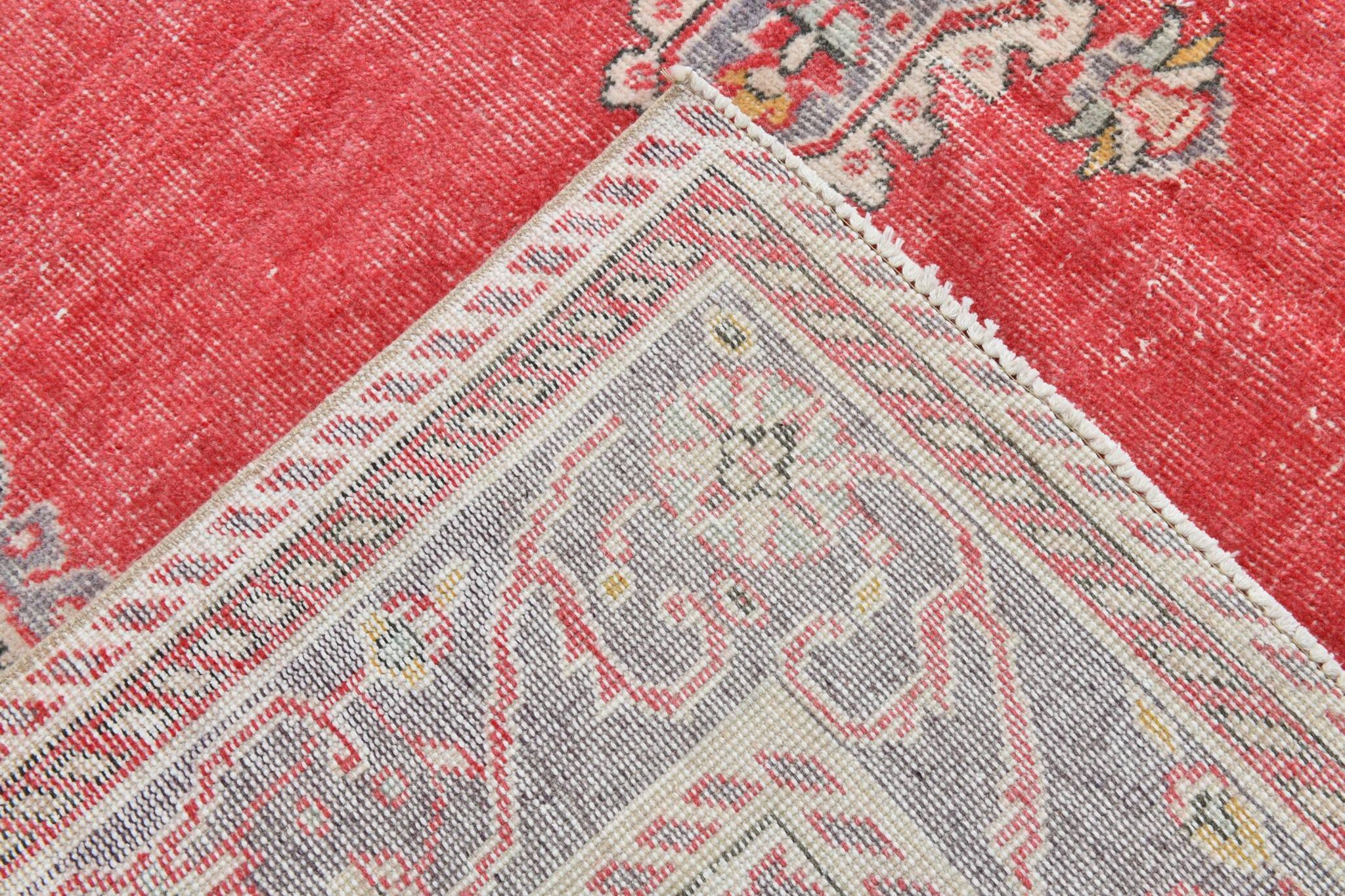 Red & Cream Classic Turkish Vintage Rug, 205x310Cm