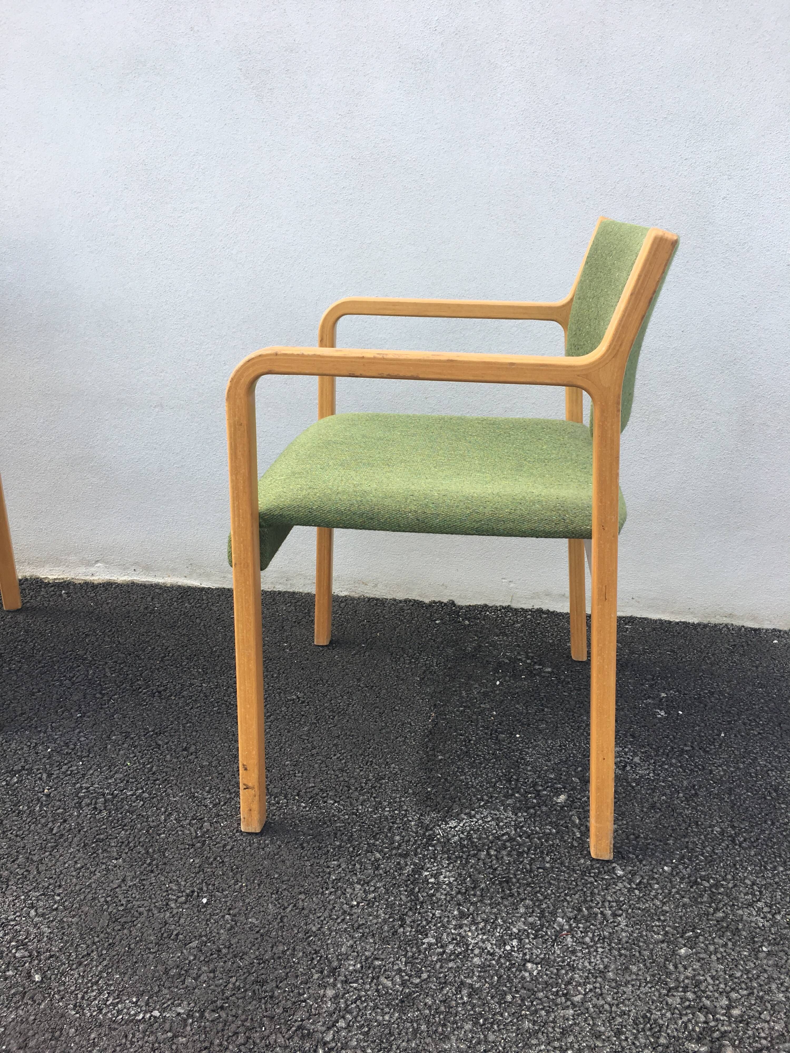 Curved wooden chairs by Wilhelm Ritz for Wilkhahn 1960/1970 - Set of 2