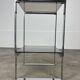 Chrome metal and smoked glass side table, 70s, side table
