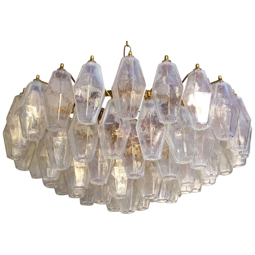 Murano glass and opalino chandelier