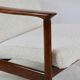 Fauteuil Boucle GFM-142 en ivoire blanc attribué à Edmund Homa, années 1970